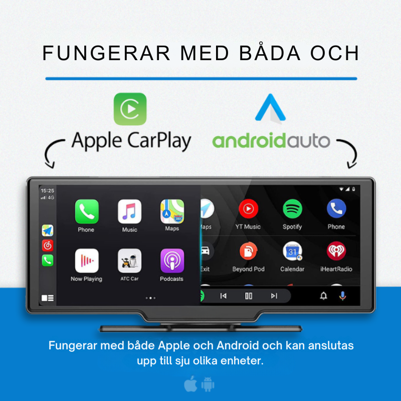 CarView Bil Display med fram & bakkamera