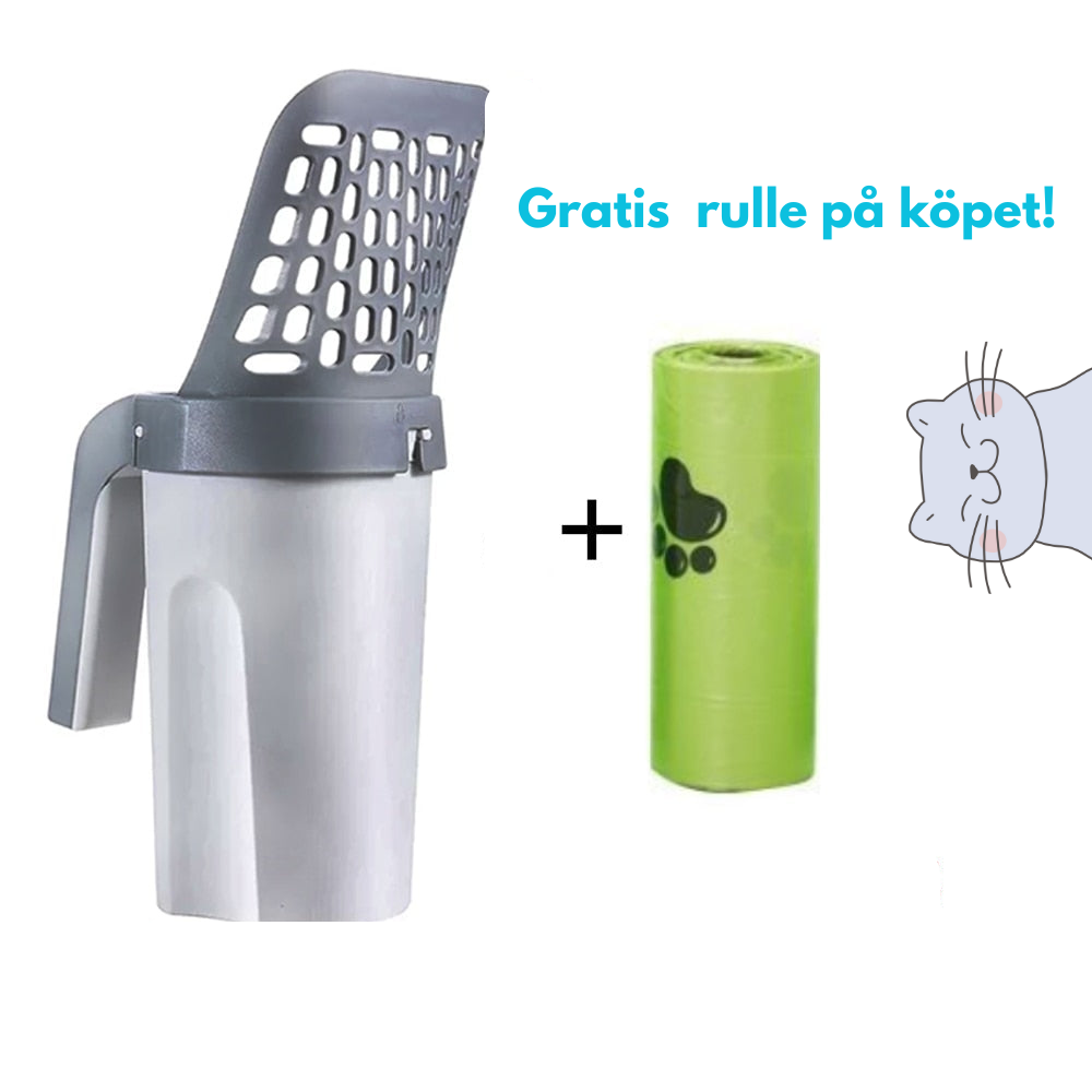 Quick Scoop kattsandspade med behållare